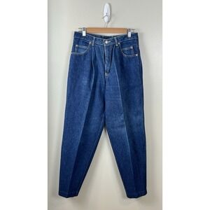 Sasson Basics Vtg Womens Sz 12 Blue Jeans High Waist Mom Pleated 90's Preppy